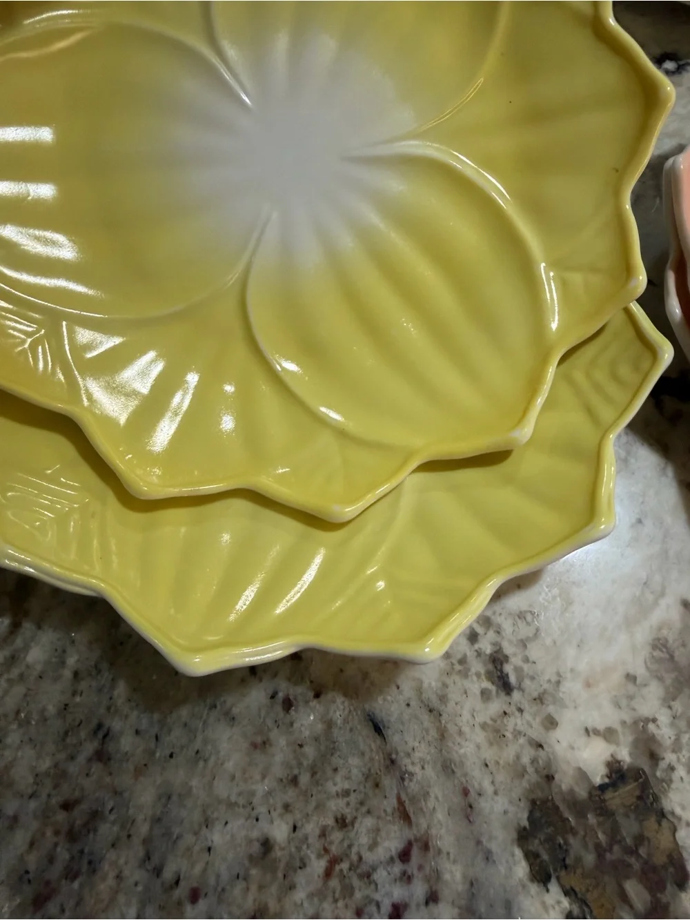 Pastel Flower Plates & Bowls Set of 10, Floral Petal Dinnerware, Cottagecore